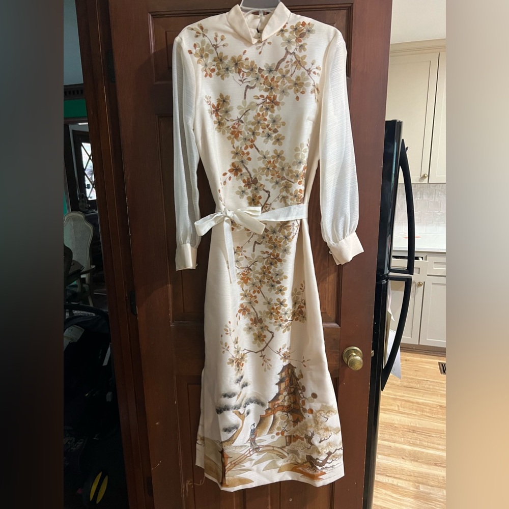 Chinoiserie Maxi Dress - Maroon